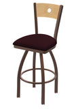 830 Voltaire Swivel Stool Canter Bordeaux