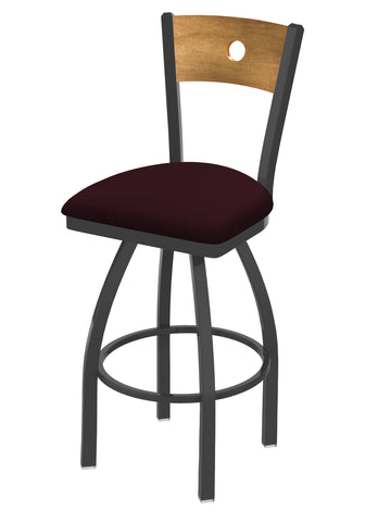 830 Voltaire Swivel Stool Canter Bordeaux