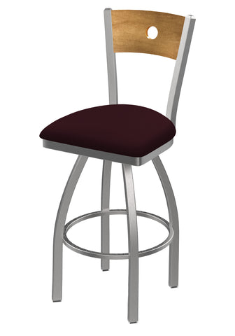 830 Voltaire Swivel Stool Canter Bordeaux