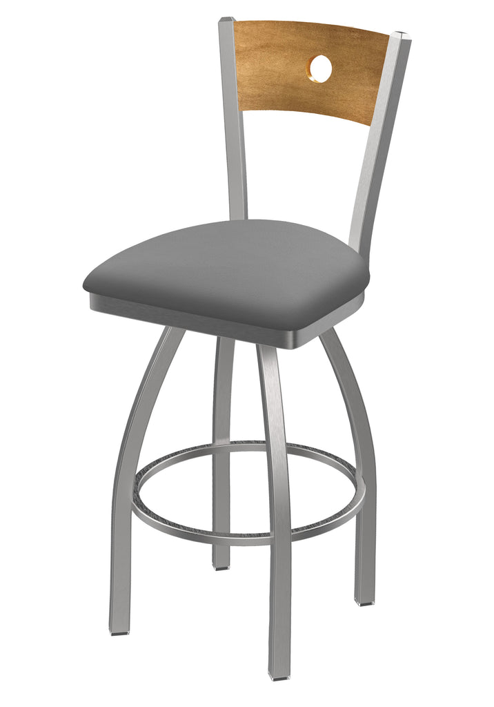 830 Voltaire Swivel Stool Canter Folkstone Grey