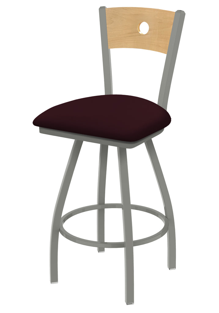 830 Voltaire Swivel Stool Canter Bordeaux