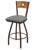 830 Voltaire Swivel Stool Canter Folkstone Grey