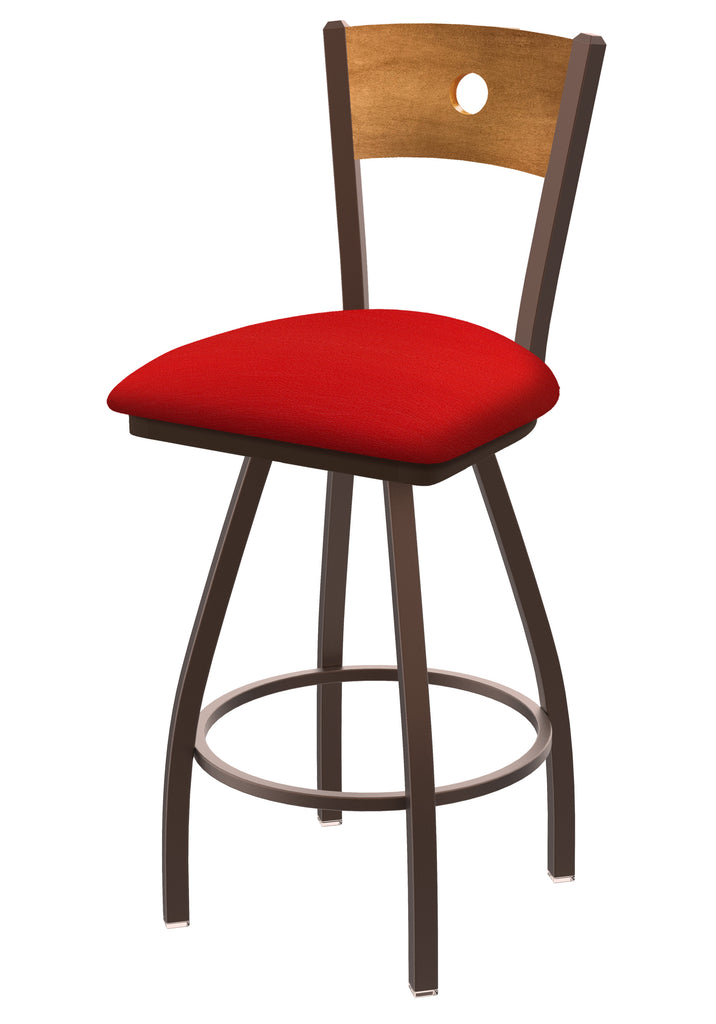 830 Voltaire Swivel Stool Canter Red