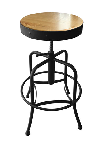 Industrial Adjustable Stool-natural