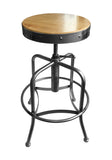 Industrial Adjustable Stool-natural