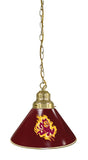 Arizona State Pendant Light With Sparky Logo Brass