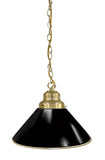 Plain Black Pendant Light Brass