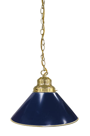 Dark Blue Pendant Light Brass