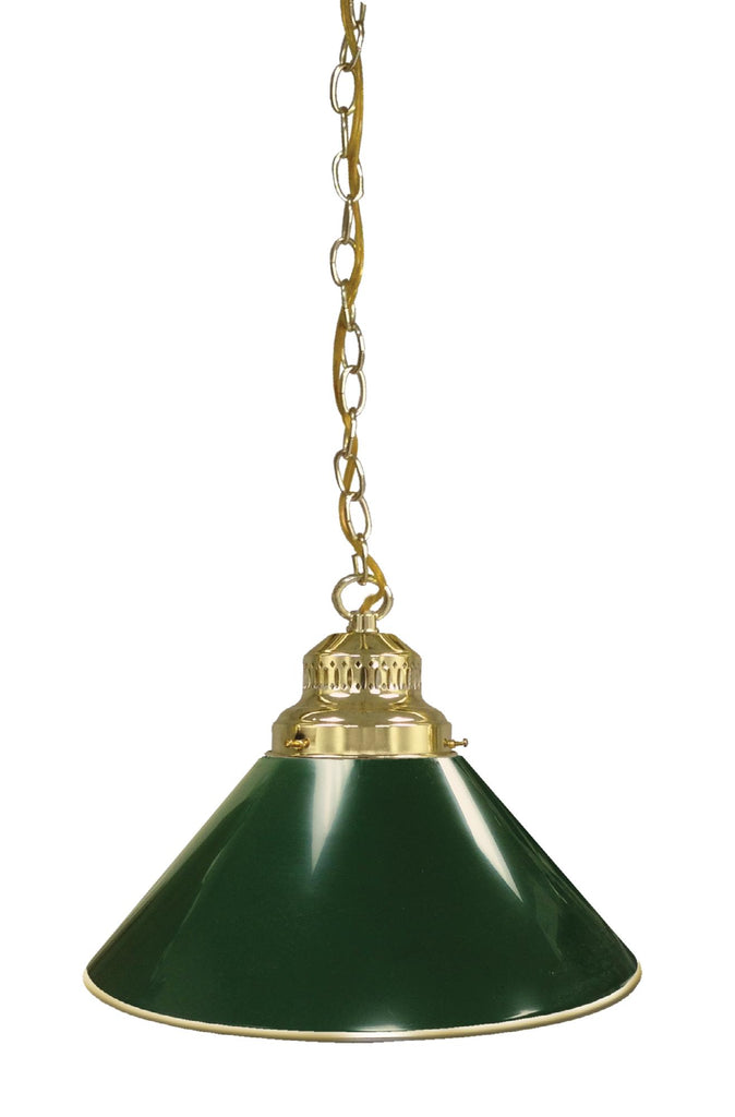 Green Pendant Light Brass