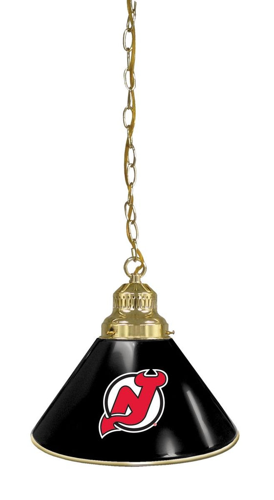 New Jersey Devils Pendant Light Brass