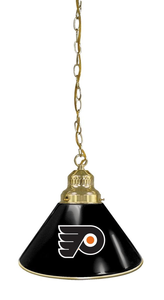 Philadelphia Flyers Pendant Light With Black Shades Brass