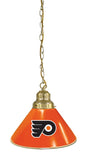 Philadelphia Flyers Pendant Light With Orange Shades Brass