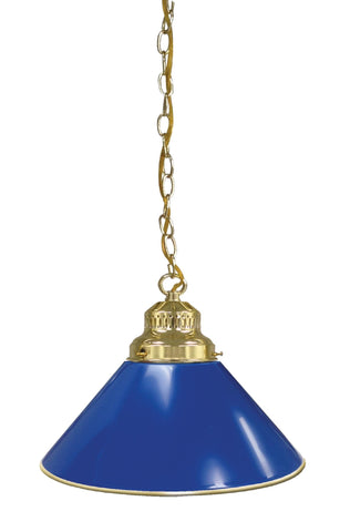 Royal Blue Pendant Light Brass