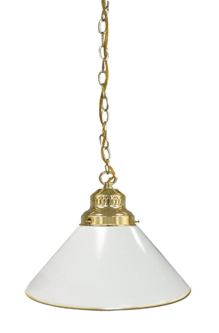 White Pendant Light Brass