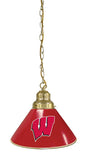 Wisconsin "w" Pendant Light Brass