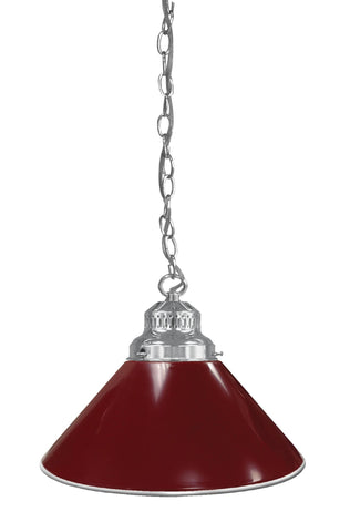 Burgundy Pendant Light Chrome