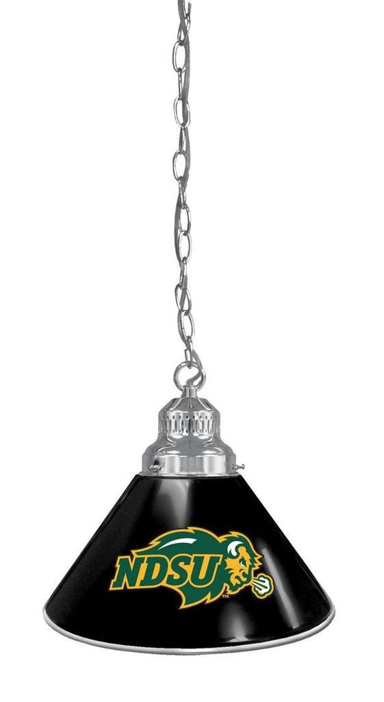 North Dakota State Pendant Light With Black Shades Chrome