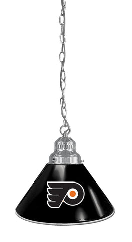 Philadelphia Flyers Pendant Light With Black Shades Chrome