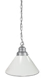 White Pendant Light Chrome