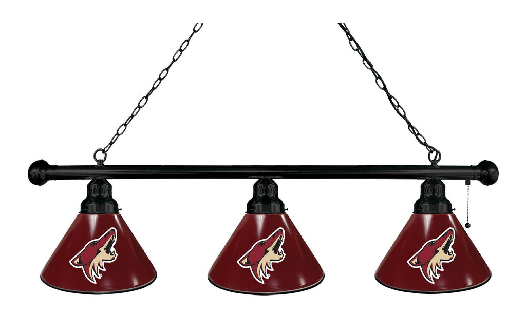 Arizona Coyotes 3 Shade Billiard Light Black