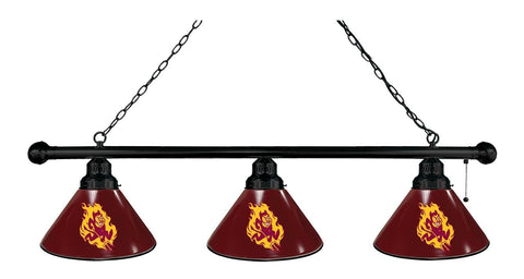 Arizona State 3 Shade Billiard Light With Sparky Logo Black