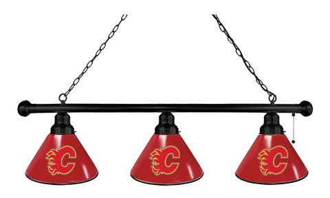 Calgary Flames 3 Shade Billiard Light Black