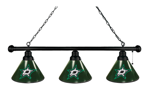 Dallas Stars 3 Shade Billiard Light Black