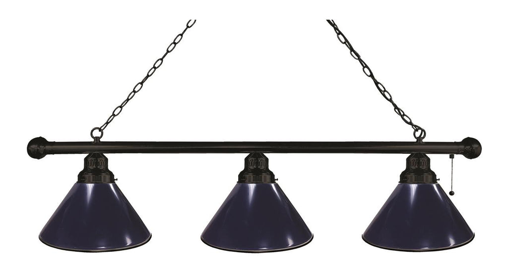 Dark Blue 3 Shade Billiard Light Black