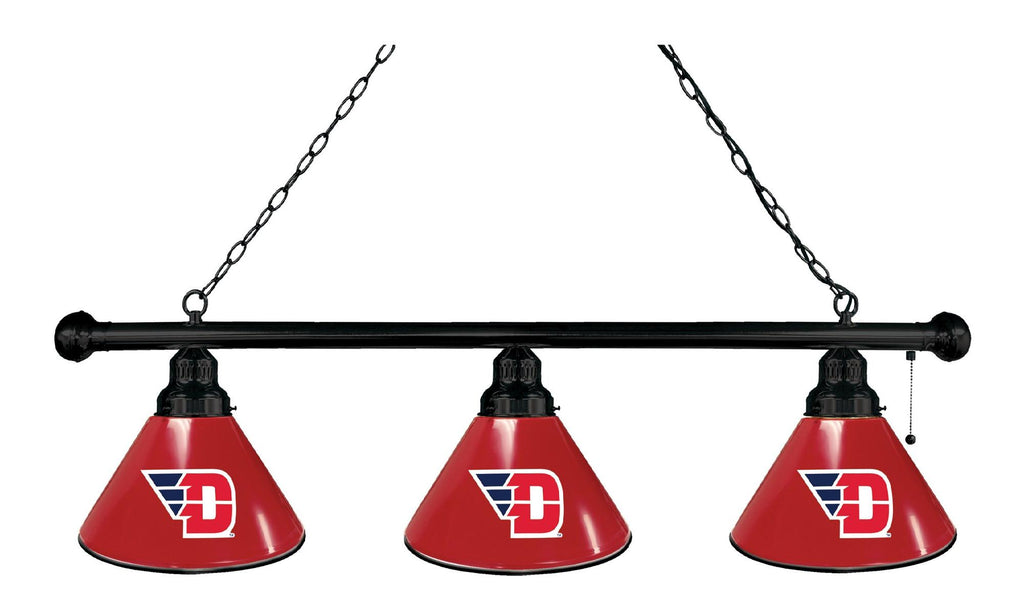 University Of Dayton 3 Shade Billiard Light Black