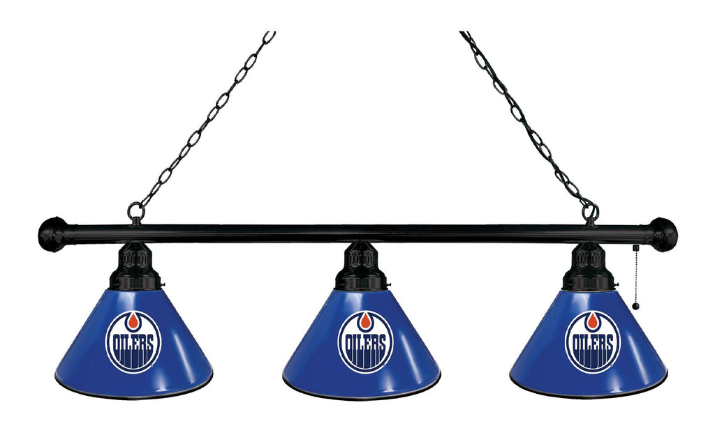 Edmonton Oilers 3 Shade Billiard Light Black