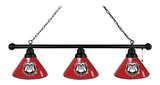 Georgia "bulldog" 3 Shade Billiard Light Black