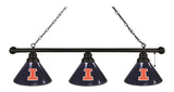 Illinois 3 Shade Billiard Light Black