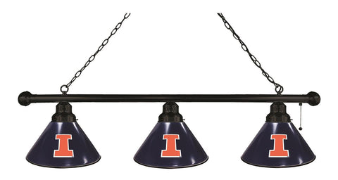 Illinois 3 Shade Billiard Light Black