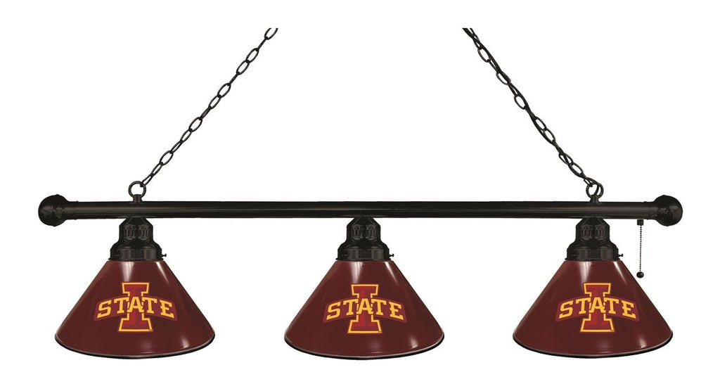 Iowa State 3 Shade Billiard Light Black