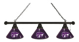 Kansas State 3 Shade Billiard Light Black