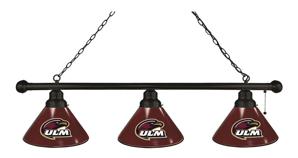 Louisiana-monroe 3 Shade Billiard Light Black