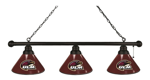 Louisiana-monroe 3 Shade Billiard Light Black