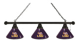 Louisiana State 3 Shade Billiard Light Black