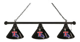 Louisiana Tech 3 Shade Billiard Light Black