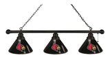 Louisville 3 Shade Billiard Light Black