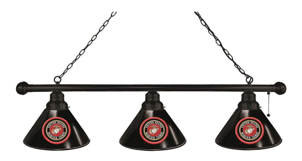 U.s. Marines 3 Shade Billiard Light Black