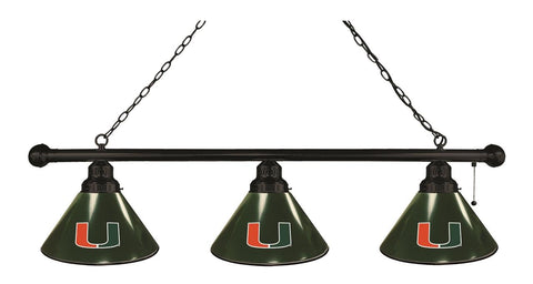 Miami (fl) 3 Shade Billiard Light Black