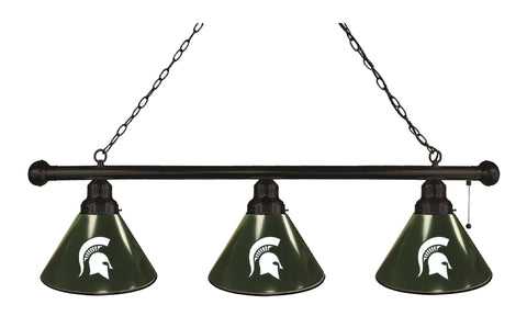 Michigan State 3 Shade Billiard Light Black