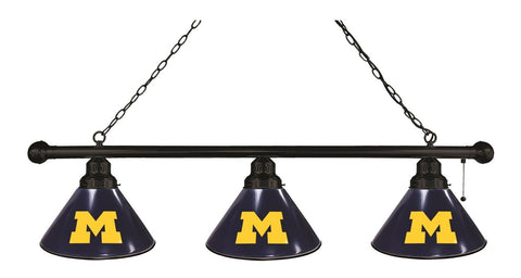 Michigan 3 Shade Billiard Light Black