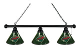 Minnesota Wild 3 Shade Billiard Light Black