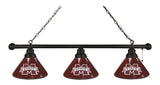 Mississippi State 3 Shade Billiard Light Black