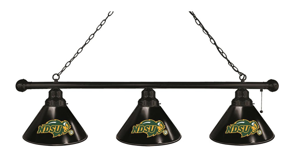 North Dakota State 3 Shade Billiard Light With Black Shades Black