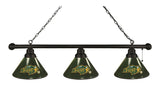 North Dakota State 3 Shade Billiard Light With Green Shades Black