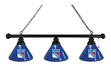 New York Rangers 3 Shade Billiard Light Black