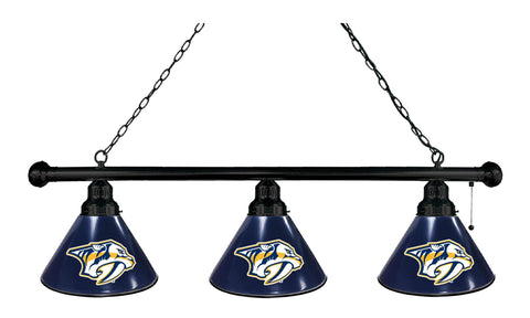 Nashville Predators 3 Shade Billiard Light Black